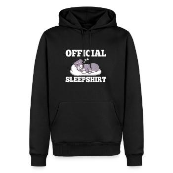 Chemise de nuit officielle Schnauzer - Sweat à capuche Premium bio Homme - noir - Devant - Nico (187cm)