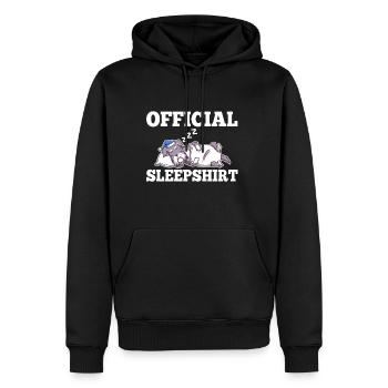 Chemise de nuit officielle Schnauzer - Sweat à capuche Premium bio Homme - noir - Devant - Nico (187cm)