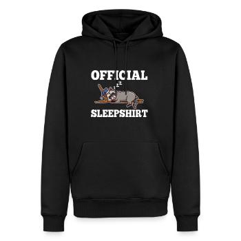 Chemise de nuit officielle Raton laveur - Sweat à capuche Premium bio Homme - noir - Devant - Nico (187cm)