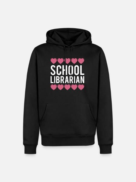 School Librarian Gift School - Men’s Premium Organic Hoodie - black