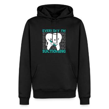 Everyday Im Zahnarzt Shirt Geschenk - Männer Premium Bio Hoodie - Schwarz - Vorne - Nico (187cm)