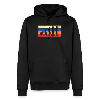 Vintage Retro Evolution Photographer Shirt Gift - Men’s Premium Organic Hoodie - black - Front - Nico (187cm)
