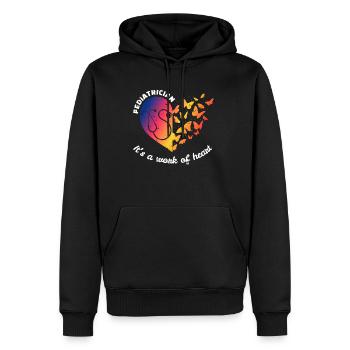 Kinderkrankenschwester Shirt Geschenk - Männer Premium Bio Hoodie - Schwarz - Vorne - Nico (187cm)