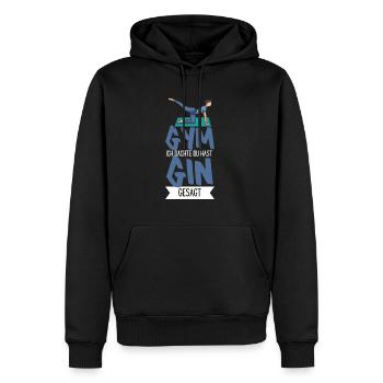 Tonic Sans alcool est en quelque sorte Ginlos Gin - Sweat à capuche Premium bio Homme - noir - Devant - Nico (187cm)