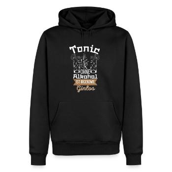 Tonic Sans alcool est en quelque sorte Ginlos Gin - Sweat à capuche Premium bio Homme - noir - Devant - Nico (187cm)
