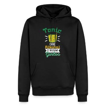 Tonic Sans alcool est en quelque sorte Ginlos Gin - Sweat à capuche Premium bio Homme - noir - Devant - Nico (187cm)