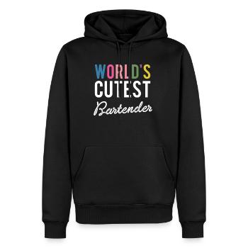 Cadeau de chemise de barman le plus mignon au monde - Sweat à capuche Premium bio Homme - noir - Devant - Nico (187cm)
