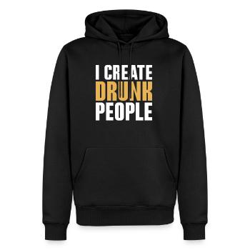 I Create Drunk People Shirt Geschenk - Männer Premium Bio Hoodie - Schwarz - Vorne - Nico (187cm)