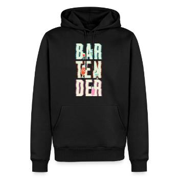 Cadeau de chemise de barman - Sweat à capuche Premium bio Homme - noir - Devant - Nico (187cm)