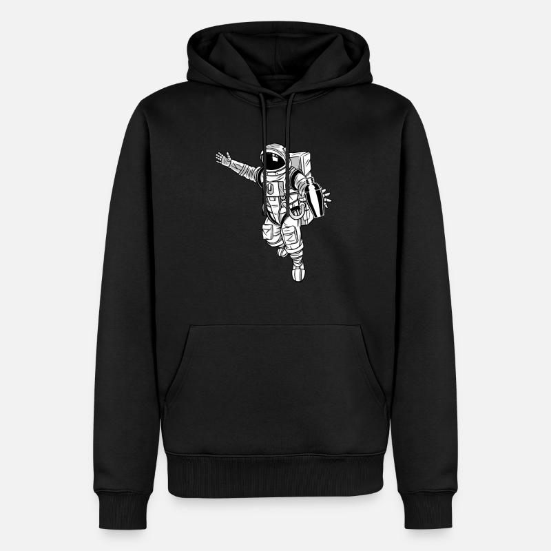 Astronaut Barkeeper Bartender Shirt - Männer Premium Bio Hoodie - Schwarz