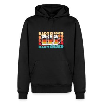 Bartender Bartender Shirt Gift Vintage - Men’s Premium Organic Hoodie - black - Front - Nico (187cm)