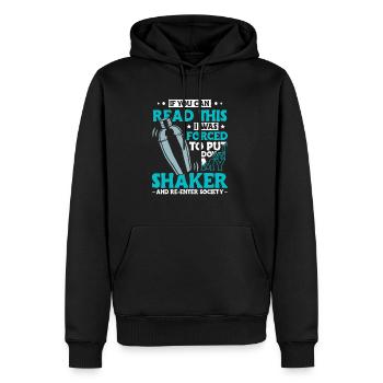 Si vous pouvez lire ceci, j’ai été forcé de déposer - Sweat à capuche Premium bio Homme - noir - Devant - Nico (187cm)