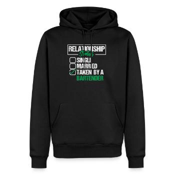 Bartender Relationship Status Shirt - Men’s Premium Organic Hoodie - black - Front - Nico (187cm)