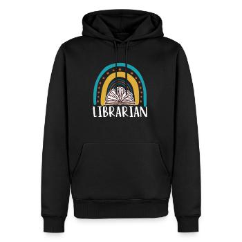 Librarian Shirt Geschenk - Männer Premium Bio Hoodie - Schwarz - Vorne - Nico (187cm)