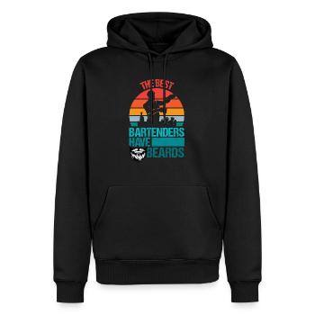 The Best Bartenders Have Beards Shirt Geschenk - Männer Premium Bio Hoodie - Schwarz - Vorne - Nico (187cm)
