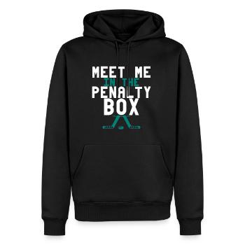 Meet Me In The Penalty Box 4 - Männer Premium Bio Hoodie - Schwarz - Vorne - Nico (187cm)
