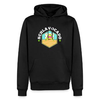 Schlavocado - Männer Premium Bio Hoodie - Schwarz - Vorne - Nico (187cm)