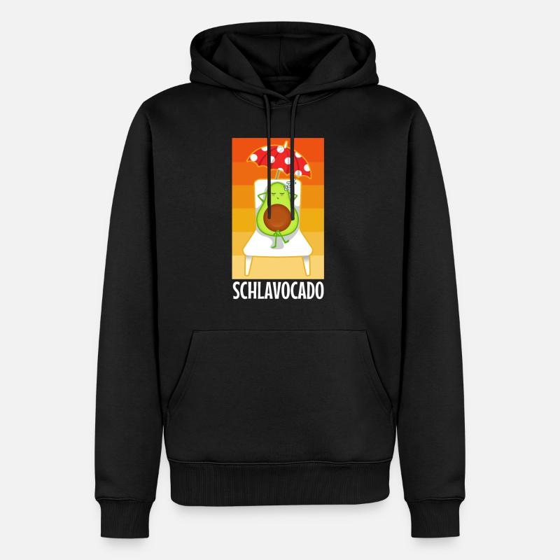 Schlavocado - Sweat à capuche Premium bio Homme - noir
