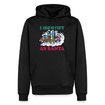 I Identify As Santa 16 - Männer Premium Bio Hoodie - Schwarz - Vorne - Nico (187cm)