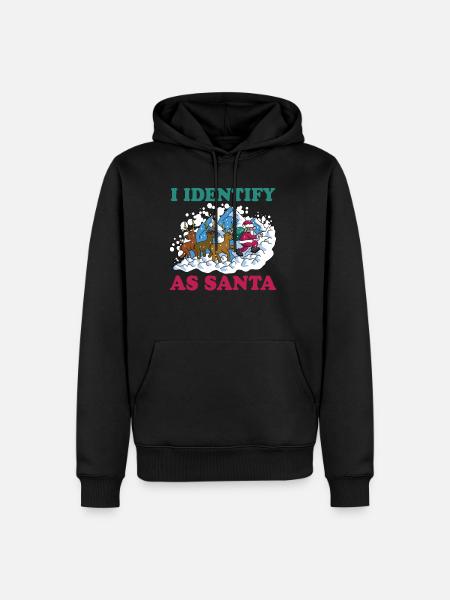 I Identify As Santa 16 - Men’s Premium Organic Hoodie - black