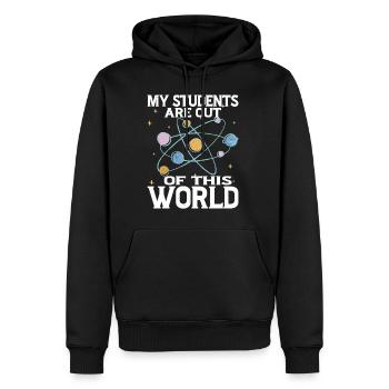 My Students Are Out Of This World 15 - Männer Premium Bio Hoodie - Schwarz - Vorne - Nico (187cm)