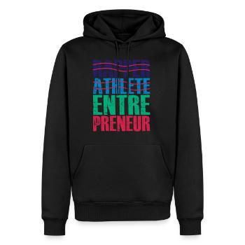 Rapper Athlete Entrepreneur 24 - Männer Premium Bio Hoodie - Schwarz - Vorne - Nico (187cm)