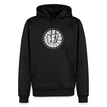 Pause joueur de snooker 147 maximum - Sweat à capuche Premium bio Homme - noir - Devant - Nico (187cm)
