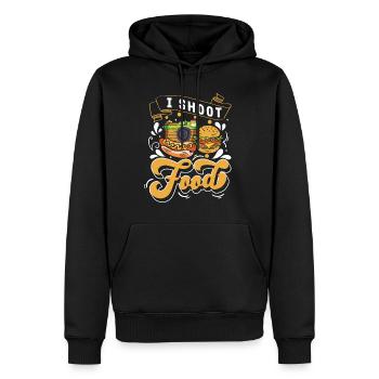 I Shoot Food Shirt Essen Fotograf - Männer Premium Bio Hoodie - Schwarz - Vorne - Nico (187cm)