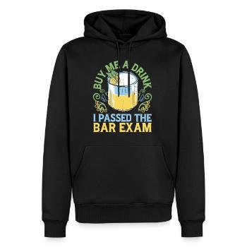 Achetez-moi un verre, j’ai réussi l’examen du barreau 4 - Sweat à capuche Premium bio Homme - noir - Devant - Nico (187cm)