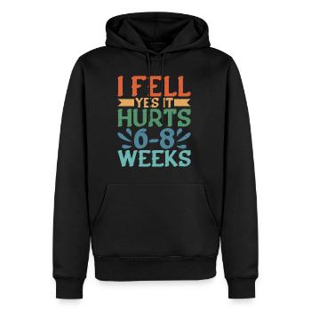 I Fell, Yes It Hurts, 6-8 Weeks 4 - Sweat à capuche Premium bio Homme - noir - Devant - Nico (187cm)