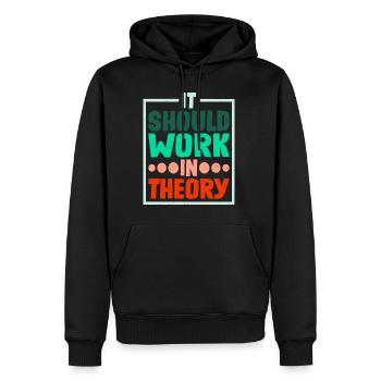 Cela devrait fonctionner en théorie 4 - Sweat à capuche Premium bio Homme - noir - Devant - Nico (187cm)