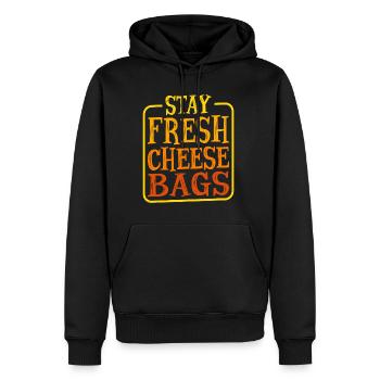 Stay Fresh Cheese Bags 28 - Männer Premium Bio Hoodie - Schwarz - Vorne - Nico (187cm)