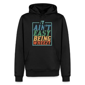 Ce n’est pas facile d’être Wheezy 8 - Sweat à capuche Premium bio Homme - noir - Devant - Nico (187cm)