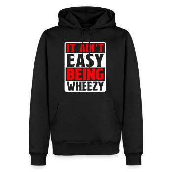 Ce n’est pas facile d’être Wheezy 9 - Sweat à capuche Premium bio Homme - noir - Devant - Nico (187cm)