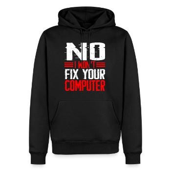 No, I Won't Fix Your Computer 12 - Männer Premium Bio Hoodie - Schwarz - Vorne - Nico (187cm)
