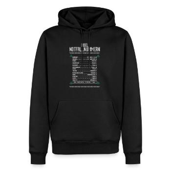 Bibel Notfallnummer Lustige Bibelverse Taufe - Männer Premium Bio Hoodie - Schwarz - Vorne - Nico (187cm)