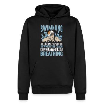 The Coach Yells At You For Breathing - Männer Premium Bio Hoodie - Schwarz - Vorne - Nico (187cm)