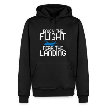 Profitez du vol Fear The Landing 2 - Sweat à capuche Premium bio Homme - noir - Devant - Nico (187cm)
