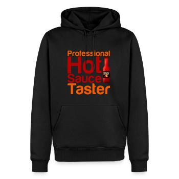 Professional Hot Sauce Taster 4 - Männer Premium Bio Hoodie - Schwarz - Vorne - Nico (187cm)