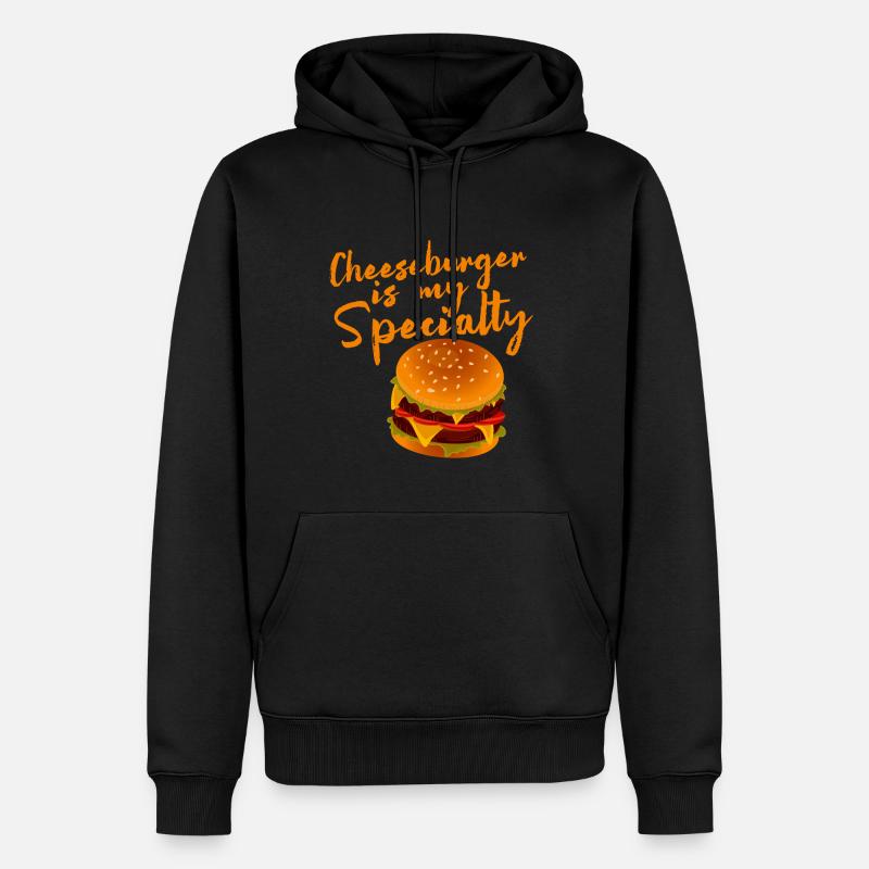 Cheeseburger Is My Specialty 4 - Männer Premium Bio Hoodie - Schwarz