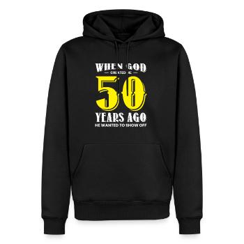 50e anniversaire Vintage Retro 1973 Chemise - Sweat à capuche Premium bio Homme - noir - Devant - Nico (187cm)