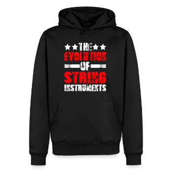 The Evolution Of String Instruments 2 - Men’s Premium Organic Hoodie - black - Front - Nico (187cm)