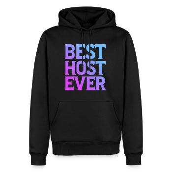 Meilleur hôte de tous les temps 8 - Sweat à capuche Premium bio Homme - noir - Devant - Nico (187cm)