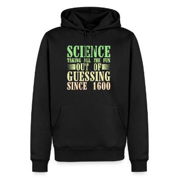 Taking all the fun out of guessing since 1600 6 - Men’s Premium Organic Hoodie - black - Front - Nico (187cm)