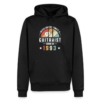 Never Understimate A Guitarist Born In 1993 - Men’s Premium Organic Hoodie - black - Front - Nico (187cm)