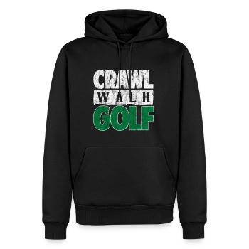 Crawl Walk Golf 3 - Männer Premium Bio Hoodie - Schwarz - Vorne - Nico (187cm)