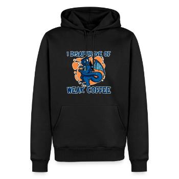 I Disapprove Of Weak Coffee 2 - Men’s Premium Organic Hoodie - black - Front - Nico (187cm)