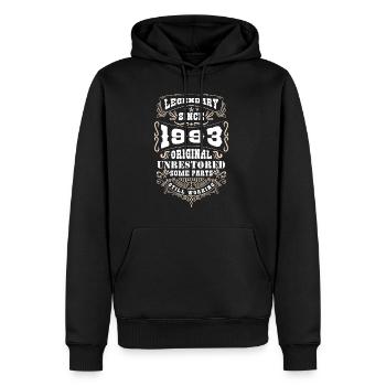Legendary Since 1993 30. Geburtstag Shirt - Männer Premium Bio Hoodie - Schwarz - Vorne - Nico (187cm)