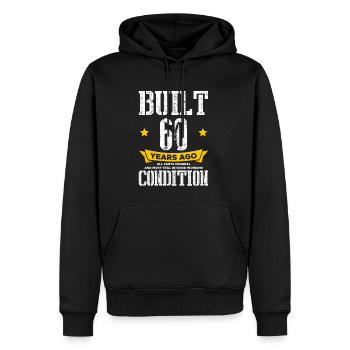 Vintage 1963 60th Birthday Shirt Gift - Sweat à capuche Premium bio Homme - noir - Devant - Nico (187cm)