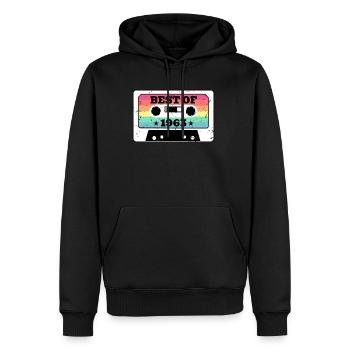 Best Of 1963 60. Geburtstag Geschenk Kassette - Männer Premium Bio Hoodie - Schwarz - Vorne - Nico (187cm)